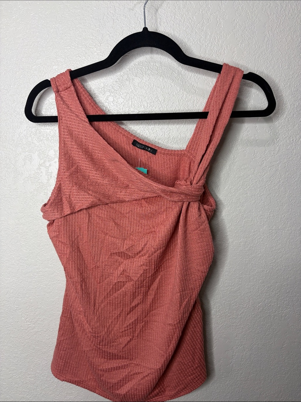 Papermoon Coral One-Shoulder Twist Top